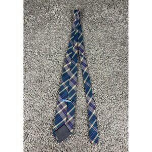 Pendleton Mens Plaid Wool Tie Navy Green Purple Tan Made in USA A219-168